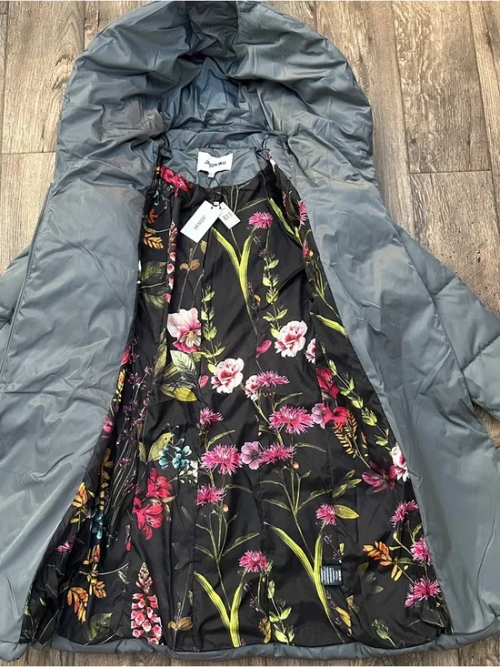 Jason Wu Puffer Hooded Side Zipping Coat Women’s Size XS Grey New - Picture 7 of 9